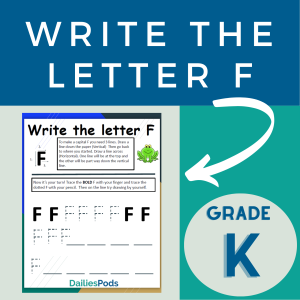 Letter F writing
