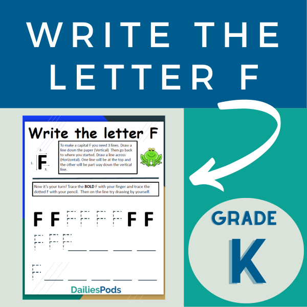 Letter F writing